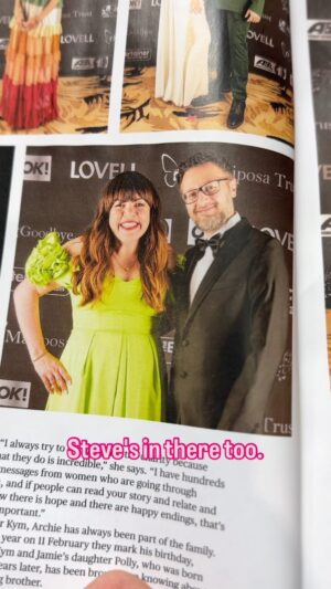 Briony May Williams Instagram - Absolutely delighted and very honoured to be in @ok_mag this week alongside the fabulous @marsh_kym and lots of other lovely people supporting the @mariposatrust last week. It is a truly amazing charity supporting people all over the world dealing with baby loss ❤️ Thank you Zoe and Andy for inviting us to be a part of your incredible organisation 💕

Thank you @karen_millen for my beautiful dress 💚 #gifted @styled_by_lucy
