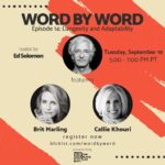 Brit Marling Instagram – tomorrow night y’all 5pm PT — free writing seminar — come sesh on story. @edsolomon8 (penned absolute classics — Men in Black —among many other things) hosting #calliekhouri and me. Callie wrote #thelmaandlouise , which I’ve probably seen a dozen times and was one of the movies that made me want to write stories for women when I was trying to make my way as an actor. 

Register for free — link in stories.  donations optional — all proceeds go to @tusctogether, the Entertainment Communituy fund and the Hollywood Support Staff Relief Fund. Help us continue to support the crew and all folks effected by the work stoppage of the strikes 💪🏼 #wgastrong #sagaftrastrong #wordbyword