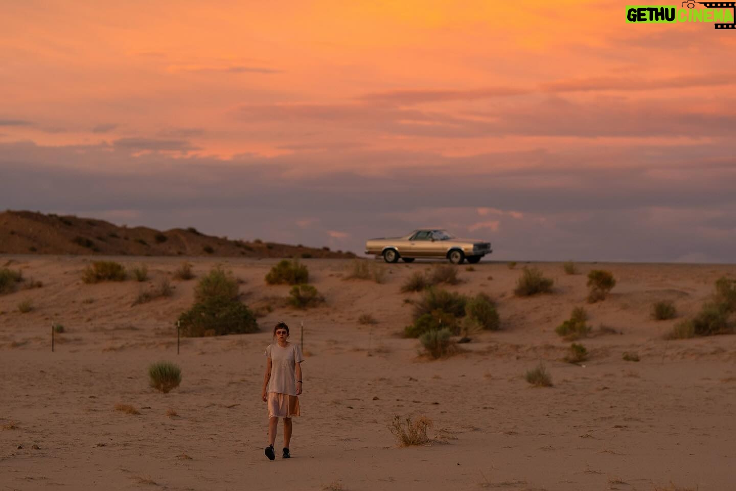 Brit Marling Instagram - Chapter 5 was the most challenging chapter to write and to direct, but is maybe also the one I’m most proud of. Our crew and cast battled dust storms and heat waves in Utah and snow storms and covid in Iceland. Production Designer @adigerlando had to rebuild an entire swimming pool on the soundstage in NJ so we could complete a crucial scene against green screen with VFX. This chapter was truly a feat of every department coming together and also has some of my favorite performance moments, shots, music cues, VFX work and sets of the series… @charlottebruuschristensen / @saunderjmusic @dannybensi / @aaronraff 🤍 Chapter 5 #amurderattheendoftheworld now streaming….