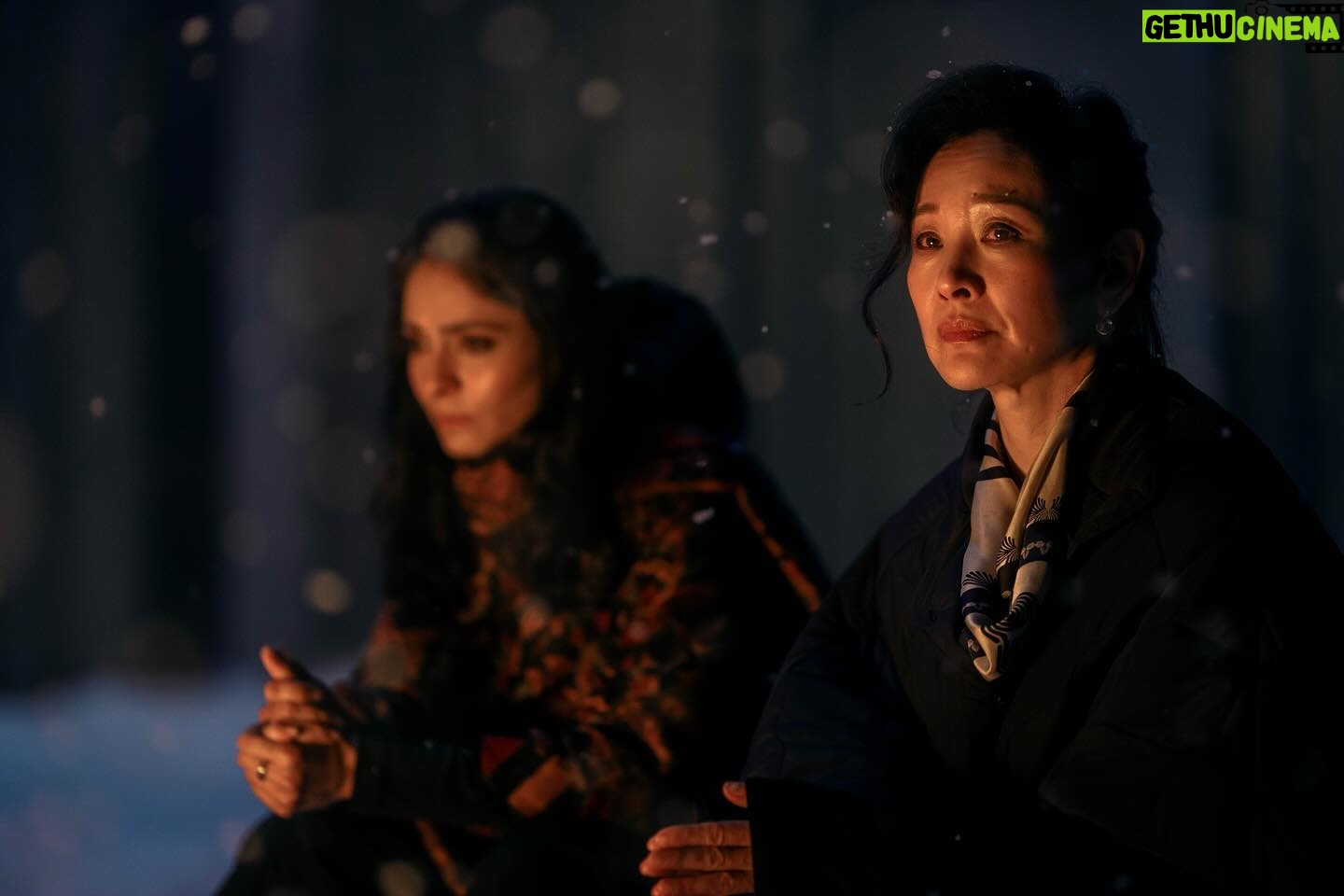 Brit Marling Instagram - Chapter 5 was the most challenging chapter to write and to direct, but is maybe also the one I’m most proud of. Our crew and cast battled dust storms and heat waves in Utah and snow storms and covid in Iceland. Production Designer @adigerlando had to rebuild an entire swimming pool on the soundstage in NJ so we could complete a crucial scene against green screen with VFX. This chapter was truly a feat of every department coming together and also has some of my favorite performance moments, shots, music cues, VFX work and sets of the series… @charlottebruuschristensen / @saunderjmusic @dannybensi / @aaronraff 🤍 Chapter 5 #amurderattheendoftheworld now streaming….