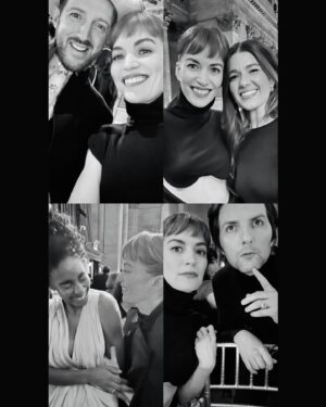 Britt Lower Instagram - Thank you, @gothamawards for recognizing Helly and Severance. To all the cast crew: it’s so fun to be obsessed with making art alongside you. 

Thank you to the team of artists who painted and combed and stepped me into this wonderful shape of fabric for the evening, and to @bbryrybb for capturing it on film.

style: @_jzg
hair: @kenna_hair_ 
make-up: @lisaaharon

fabric-art: @sportmax
accessories: @shutz @bondeyejewelry @melindamaria_jewelry