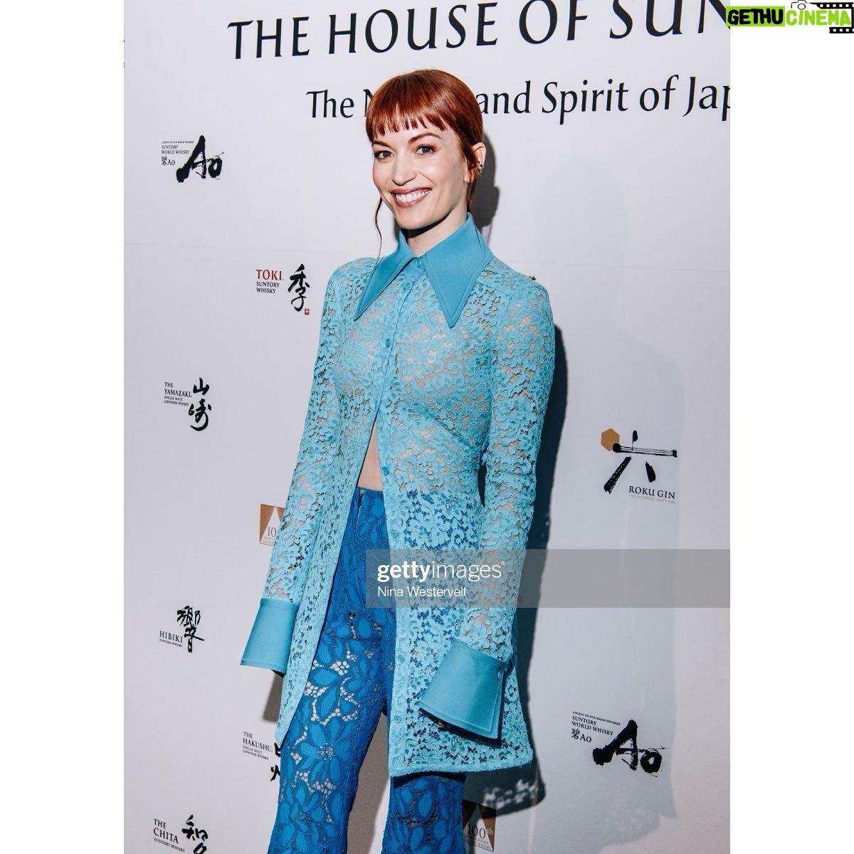 Britt Lower - 7.5K Likes - 💙a beautiful night for blue
thank you, @sofiacoppola and #keanureeves and @suntorywhisky for an inspired evening
style: @sarahslutsky @carlee___
hair: @kenna_hair_
make-up: @lisaaharon
👗: @proenzaschouler
👠: @blacksuedestudio
👛 : @aminamuaddiofficial
💎: @_jennybird @beabongiasca