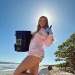 Brittan Byrd Instagram - if you take care of nature, she’ll take care of you <3 ~ first beach cleanup, forest bathe, and wave chase of the new year ~