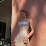 Brittan Byrd Instagram - sunshine, shells, sheer corsets & salmon coloured walls ❥ a dream come true