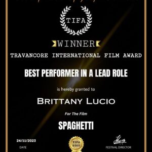 Brittany Lucio Instagram - Always Winning 🏆

SPAGHETTI 🍝 @spaghettithemovie AVAILABLE NOW @primevideo @appletv & @tubi 🎞️ 

Have you watched it yet? 

#happyfriday 
#grateful 
#blessed 
#winner 
#spaghettiTheMovie