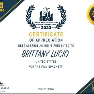 Brittany Lucio Instagram - Always Winning 🏆

SPAGHETTI 🍝 @spaghettithemovie AVAILABLE NOW @primevideo @appletv & @tubi 🎞️ 

Have you watched it yet? 

#happyfriday 
#grateful 
#blessed 
#winner 
#spaghettiTheMovie