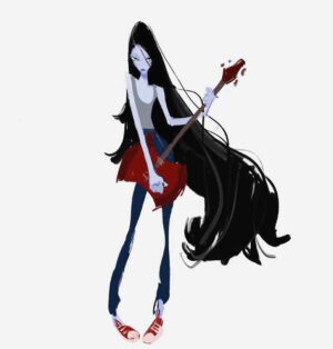 Brittany Myers Instagram - Marceline the vampire queen🎸🎧🖤💙❤️ Requested by @ captaindocto on Twitter 
#sixfanarts