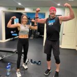 Brittany Baker Instagram - Had a great @ddpyoga & chest & bicep @powercuffs workout with @realbrittbaker 💥 on Friday, repeat #DDPY then legs & shoulders with #PowerCuffs! Britt is on the road to recovery! She’s gonna be B-A Double-D, BADD to the BONE when she gets back to @aew! Look for our workouts on our DDPYogaNow app 💎 DDP