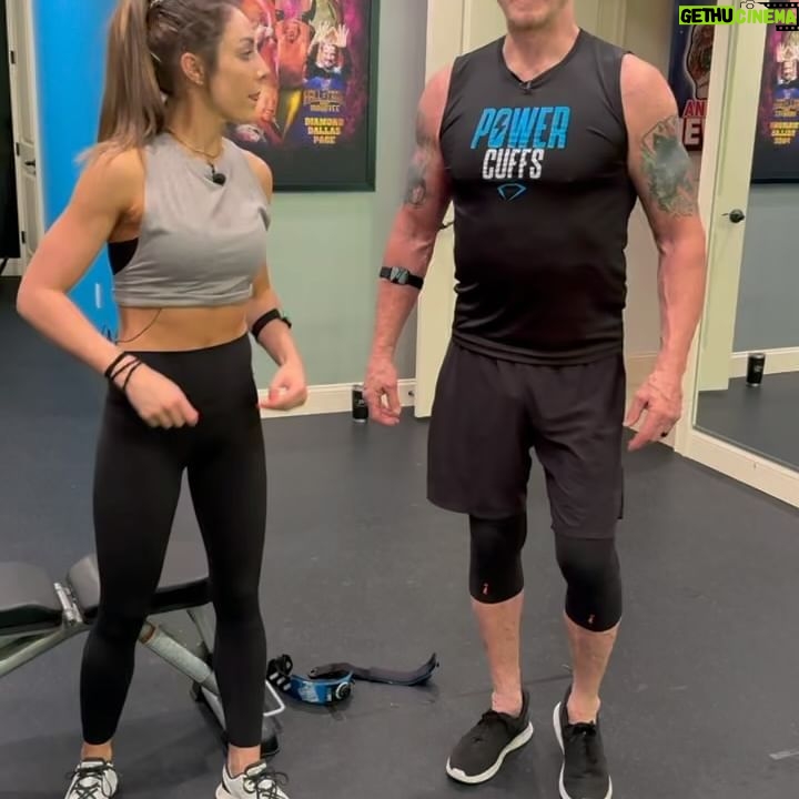 Brittany Baker Instagram - Had a great @ddpyoga & chest & bicep @powercuffs workout with @realbrittbaker ๐ฅ on Friday, repeat #DDPY then legs & shoulders with #PowerCuffs! Britt is on the road to recovery! Sheโs gonna be B-A Double-D, BADD to the BONE when she gets back to @aew! Look for our workouts on our DDPYogaNow app ๐ DDP