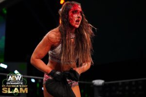 Brittany Baker Instagram - 3-17-21🩸
Forever a special day for me to have been in the first ever women’s main event on #AEWDynamite.

I’m still the hardcore legend (sorry @realmickfoley). 

…and remember who really won 
D👇🏻M👇🏻D👇🏻