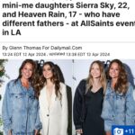 Brooke Burke Instagram - About last night… with my girls. @allsaints @caliwater btw that’s the gorgeous Lila not my little Rainbow 🦗 @sierraskyfisher @lila.rigsbyy thx! @dailymail 🌵💦🤪