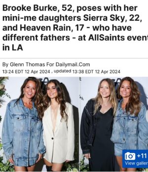 Brooke Burke Instagram - About last night… with my girls.  @allsaints   @caliwater btw that’s the gorgeous Lila not my little Rainbow 🦗 @sierraskyfisher @lila.rigsbyy thx! @dailymail 🌵💦🤪