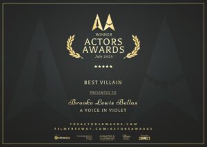 Brooke Lewis Bellas Instagram - ACTORS AWARDS 2023 ‘BEST VILLAIN’ AWARD “A VOICE IN VIOLET”
I am incredibly honored to share another special #award that was announced at the #actorsawards 2023 @actorsawards the ‘Best Villain’ Award that I received for #acting in the role of Violet in the #audioseries #drama #thriller “A Voice In Violet” #avoiceinviolet 🏆💜 The extremely talented Ensemble cast recently won the ‘Best Voice Acting’ Award & I was humbly nominated, invited back, & honored with this unbelievable #bestvillain award in the lead role of Violet🎭💜 This is a unique & special honor to me for so many reasons🙏 As most of you know, I do not like to share my personal challenges here, as we are all going through challenges, and they are all relative & relevant🙏 If you have been reading my posts, you also know that I have been facing #longcovid & other infections that have greatly affected me with my pre-existing health conditions. I have been on hiatus from acting, something I love so much, for over a year. I am doing everything in my power to heal to the best of my ability, so I can get back out in the world and be with the people I love and do all the things I love in this life🙏💜 I share this to explain how special this project & award is to me, as it helps me to continue to believe in my dreams and goals. As I mature in age, wisdom, and the acting industry, I want to continue to #inspire & be inspired by playing roles that excite me & fill my soul!🎭💜 I have always been in awe of the #dramatic #soapopera #villainess on #tv & I dreamt of playing roles like this one day!🎭 So, I am manifesting healing & more opportunities to play the villain & bring you wonderful work & art in the future🙌💜 Until then, I would greatly like to thank the Actors Awards for so generously acknowledging me with this honor, my incredibly supportive talent management team at @bohemiagroup_ who believed in me even ill of health, my writer Curt Wiser who spent time with me developing this script & writing the role of Violet to create the opportunity for me to act in a layered character that I loved playing so much, & my #actingcoach @timphillipsstudio for his detective magic🙏🎭#nevergiveup #liveyourdream 💜