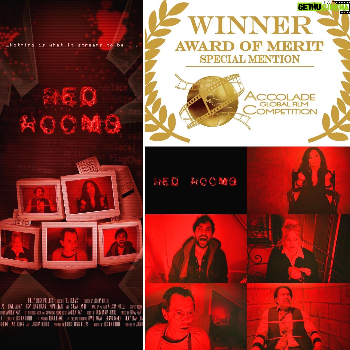 Brooke Lewis Bellas Instagram - ACCOLADE AWARDS 2022 WINNER WEB SERIES, DIRECTION, ENSEMBLE CAST, WOMEN FILMMAKERS PRODUCER “RED ROOMS” I am honored & grateful to share that the gracious #accoladeawards #accoladeglobalfilmcompetition announced last night & our #limitedwebseries #webseries “Red Rooms” #redrooms that will have its #streaming release in 2022 won four #awards ‘Award of Merit’ Web Series, Direction, Women Filmmakers Producer, & a Special ‘Award of Merit Special Mention’ Ensemble Cast🏆 I love #hollywood #awardsseason so very much, but I also love celebrating #indie #artists & projects like ours, as I cannot express enough how hard this incredible team worked during the thick of the pandemic🙏❤️ I am honored to work with talented teams such as this one & I want to acknowledge each one of them & congratulate them on their awards: Direction @thejoshuabutler 🎥 Our #ensemble #ensemblecast #stars #actors @brookelewisla @davidalpay @suzelanierbramlett @rickydeanlogan @im_noah_blake 🎭 Web Series Production VFX & Editor Joshua Butler Music by @lunapanmusic Violin @harmonniaj 🎶 Sound Supervisor Andrew Kay Hair & Makeup💄@allisonnoellemakeup Graphic & Poster Designer @1paparazzi & more!🎥🍿#womenfilmmakers #producer #brookelewisbellas #phillychickpictures #virtual #quarantine 2020 filmed Web Series so #staytuned for more release news to come📺❤️ Remember, “Nothing is what it streams to be...” 🖥💔 #drama #thriller #darkweb #darkwebvideos #horror #horrorcommunity #horrorbuzz #horrorgram 🍿💋