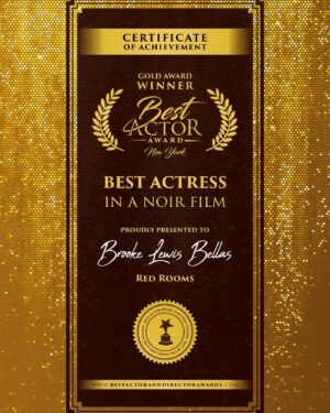 Brooke Lewis Bellas Instagram - BEST ACTOR AWARDS NEW YORK 2023 GOLD BEST ACTRESS IN A NOIR AWARD “RED ROOMS”
I am humbled & honored to share that the @baadawards 2023 #bestactorawards #newyork announced & I was so generously acknowledged with the ‘Best Actress In A Noir’ #bestactress #noir for “Red Rooms” #redrooms 🎥📺❤️ With huge gratitude, I would like to thank the Best Actor Awards for bringing me back after our incredible Best Ensemble Cast Award win in 2022🏆 It was an honor then, and this is an extra honor now🙏 I am personally & professionally quite moved❤️ Creating quality #content takes an army & we are only as good as the teams we work with❤️ I was blessed during the worst of the pandemic to work #virtually with the talented gifts from writer & director @thejoshuabutler & this cast🎭 I am grateful for how well this #streaming #series #webseries #drama #thriller #horror #noirstyle #darkweb is being received🖥❤️ 
As many of you know, I have continued to face some serious health issues with my pre-existing conditions, since Long Covid & I feel so removed from those I love, the #entertainment industry, & you, so these beautiful #awards & acknowledgements mean so much to me & keep me feeling relevant in the business in some way🙏❤️🎭 Not in an “ego” way, I promise😜, but in a way that makes me feel like I have done some quality work🙏🎭 They remind me of all my years in this crazy business & the professional relationships I have sustained🙏🙌 It is a different world & business now, & difficult to discern “professionalism” so I really want to thank the Best Actor Awards Team, again, for believing in me, my #production teams, & projects for many years🙏🎥📺🖥❤️ #phillychickpictures #brookelewisbellas #executiveproducer #producer #producedby #actress #hollywood #newyorkcity #philadelphia #philly #awards #doyourbest #dowhatyoulove ❤️