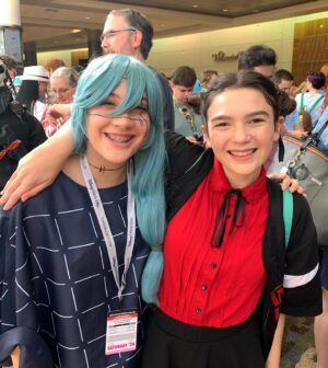 Brooklynn Prince Instagram - Megacon is one of the best days of the year for me and it made it even better to see and spend time with these amazing people! I am so happy I got to see my non-biological brother again and see him in his element. Grateful my super awesome cousin Tyler took me! I am so extremely happy and filled with joy I saw some of my favorite people! 

PLUS I GOT AWESOME RAIDEN THEMED FROM GENSHIN IMPACT SHOES!!! I walked three steps outside in them then got scared and put them back safely in the bag. 🥲
