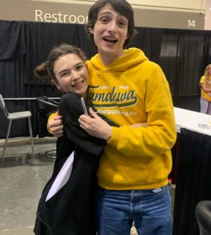 Brooklynn Prince Instagram - Megacon is one of the best days of the year for me and it made it even better to see and spend time with these amazing people! I am so happy I got to see my non-biological brother again and see him in his element. Grateful my super awesome cousin Tyler took me! I am so extremely happy and filled with joy I saw some of my favorite people! 

PLUS I GOT AWESOME RAIDEN THEMED FROM GENSHIN IMPACT SHOES!!! I walked three steps outside in them then got scared and put them back safely in the bag. 🥲