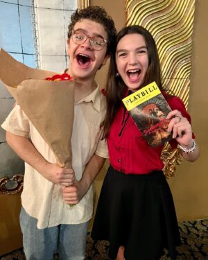 Brooklynn Prince Instagram - Came all the way to NYC to see Sweeney Todd and it was incredible! I still can’t get over the jaw dropping talent of @gatenm123, you are magical, and the kindest human. I also cannot believe I got to meet Josh Groban. He’s been bringing me to tears with his voice since he I was a child and I’m so happy I got to share that with him. Between these two you could say I spent the entire night fangirling! Sweeney Todd was a 10/10! 💈🔪