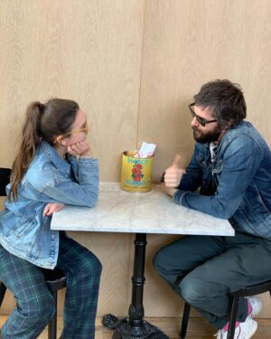 Brooklynn Prince Instagram - Two besties walk into a cafe wearing denim. 
😎🆒💚🙃🫶🏻💥🥸🤓