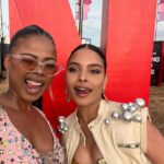 Buntu Petse Instagram - Day Two got me feeling festive!!🤩🌸 @heyneighbourfest brought @kendricklamar so I had to show up dripped in @nmbynicolemeyerson!!😍💕 Material: @moosas_fabrics