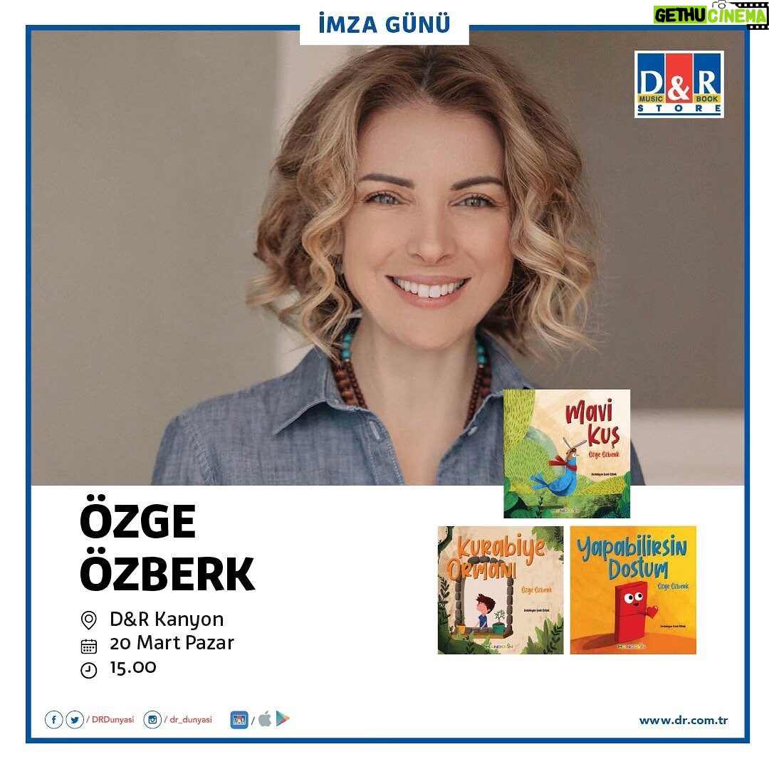 Özge Özberk Instagram - Buluşma zamanı 🎊🔔 Bu yolculuğu anlatmama saatler kala ilk imza günümüzü açıkladı D&R ve @inkilapkitabevi 🌸 Yarın önemli ♥️ Yarın, beni bu renkli dünyaya yavaş yavaş alıştıran, seneler evvelinden kulağına fısıldadıklarımı gün yüzüne çıkarmama ilham olan minik adamın günü ♥️ Adına adanmış hikayelerin minik kahramanının günü #Leo 20 Mart Pazar günü buluşuyoruz 🎊🎊 Bu heyecanlı yolculukta “hadi yaz artık” diyerek fitili ateşleyen @ozcanaydin140278 , günler boyu heyecanımı destekleyen canım menajerim @evrenyesill , değerli fikirleri ve editleriyle yardımlarını esirgemeyen @sozleks , evdeymişim gibi hissettiğim, her daim bana kapılarını açan @7.evcoffee , çizimleriyle uzuun bi yolculuk yaptığımız @berkozturk_ , canım @gulseniseri81 , @orkungalolar ve @aren_senorkyan size sonsuz teşekkürler ♥️ @inkilapkitabevi sizinle daha çook yolumuz var. 🚀🚀 sevgiler 🌸