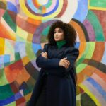 Camélia Jordana Instagram - When you embrace your natural beauty, you shine like a Sonia Delaunay’s masterpiece 👑 @louisteran pour le @madamefigarofr 💕 Entre le @centrepompidou et le @loulourestaurants avec @nabilanad 👑🫶🏻