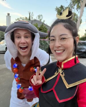 Cameron Esposito Instagram - Appa and Azula energy in Emily and Al’s Trick or Treat zone and in the world.