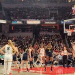 Camilla Belle Instagram - Still buzzing from witnessing Caitlin Clark Fever and being a part of the packed stadium at my first WNBA game !!! 🏀⛹️‍♀️
