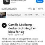 Camilla Läckberg Instagram - Nu på @sverigesradio Play! ”Söndagsintervjun” med @martinwicklin .