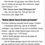 Camilla Läckberg Instagram - Helt underbar eftermiddag igår på Elitloppet med Leif GW, Kim och deras trevliga vänner. Mycket nöjd också att jag lyckades killgissa rätt på Elitloppsvinnaren i intervju med @tv4 🤣🤣🤣🤷🏻‍♀️ Vann en liten slant på honom också! (Fast Leif tyckte jag satsade alldeles för fegt. 200 kronor var tydligen ”rätt mesigt”. 🤣🤷🏻‍♀️) (Swipa)