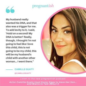 Camille Guaty Instagram - Repost by @pregnantish 

While celebrities and public figures don’t have to share how they became parents (it’s none of our business!) don’t you appreciate when they openly share the truth of how they built their families? Seeing celebs at 50 years old announce ‘surprise’ pregnancies with healthy babies makes us scratch our heads, too…

Today’s new pregnantish podcast, with actor and infertility advocate @CamilleGuaty is one that explores Camille’s many years of struggle before she met her son (she had to play a pregnant woman more than once on TV while she was struggling!), what she wishes she knew then and why she’s using her public platform now to speak about infertility and using an egg donor.  

Swipe to see both very honest perspectives from her on using an egg donor and click on the link in our bio or stories to hear the episode.

This candid conversation will inspire so many who don’t know how to evaluate next steps in their fertility journey and/or those potentially looking into third party reproduction to build their families. 

And thanks to @DonorEggBankUSA for sponsoring this important conversation. Donor Egg Bank USA is a global leader in frozen donor egg, and two of their financial plans include a guarantee that you’ll bring home a baby or receive a 100% refund. 

And link to episode in bio!