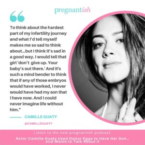 Camille Guaty Instagram - Repost by @pregnantish 

While celebrities and public figures don’t have to share how they became parents (it’s none of our business!) don’t you appreciate when they openly share the truth of how they built their families? Seeing celebs at 50 years old announce ‘surprise’ pregnancies with healthy babies makes us scratch our heads, too…

Today’s new pregnantish podcast, with actor and infertility advocate @CamilleGuaty is one that explores Camille’s many years of struggle before she met her son (she had to play a pregnant woman more than once on TV while she was struggling!), what she wishes she knew then and why she’s using her public platform now to speak about infertility and using an egg donor.  

Swipe to see both very honest perspectives from her on using an egg donor and click on the link in our bio or stories to hear the episode.

This candid conversation will inspire so many who don’t know how to evaluate next steps in their fertility journey and/or those potentially looking into third party reproduction to build their families. 

And thanks to @DonorEggBankUSA for sponsoring this important conversation. Donor Egg Bank USA is a global leader in frozen donor egg, and two of their financial plans include a guarantee that you’ll bring home a baby or receive a 100% refund. 

And link to episode in bio!