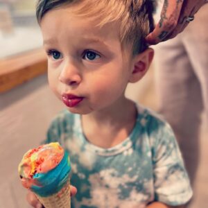 Camille Guaty Instagram - This is the week of firsts…

~First day we didn’t cry at drop off
~first time we had ice cream!

Parenting can be so challenging. You question everything you do.  It’s hard to drop them off when they’re crying for you. It’s hard sticking to what you believe in: a no sugar, no dairy diet.  But sometimes a little sugar never hurt anyone…except the fact that he turned into the bull in a China shop and didn’t sleep all night! 

#first #firstdayofschool #mommy #demom #deivf #donorconception #infertility #mommasboy
