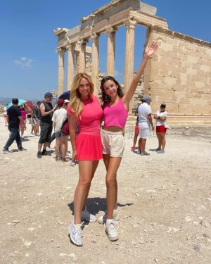 Camille Anderson Instagram - Acropolis Barbies! 👱🏻‍♀️👧🏻 

Athens was a beautiful experience… culturally rich, loved seeing Acropolis, walking through the city streets, and enjoying the views from our hotel rooftop. The video on the last slide gives a great perspective. 

🏛️Have you been? I’d love to hear your thoughts! ⬇️ 

Last stop Paris! ….

#athens #greece🇬🇷 #acropolis #happy13thmonth_fu