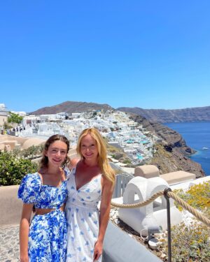 Camille Anderson Instagram - Next up… Santorini! 🇬🇷 Vibrant hughes of blue and crisp white. We loved browsing in the adorable shops, taking in the views, and exploring the quaint and historic towns of both Oia and Fira. Santorini is gorgeous 🔵⚪️ #santorini #greece #happy13th