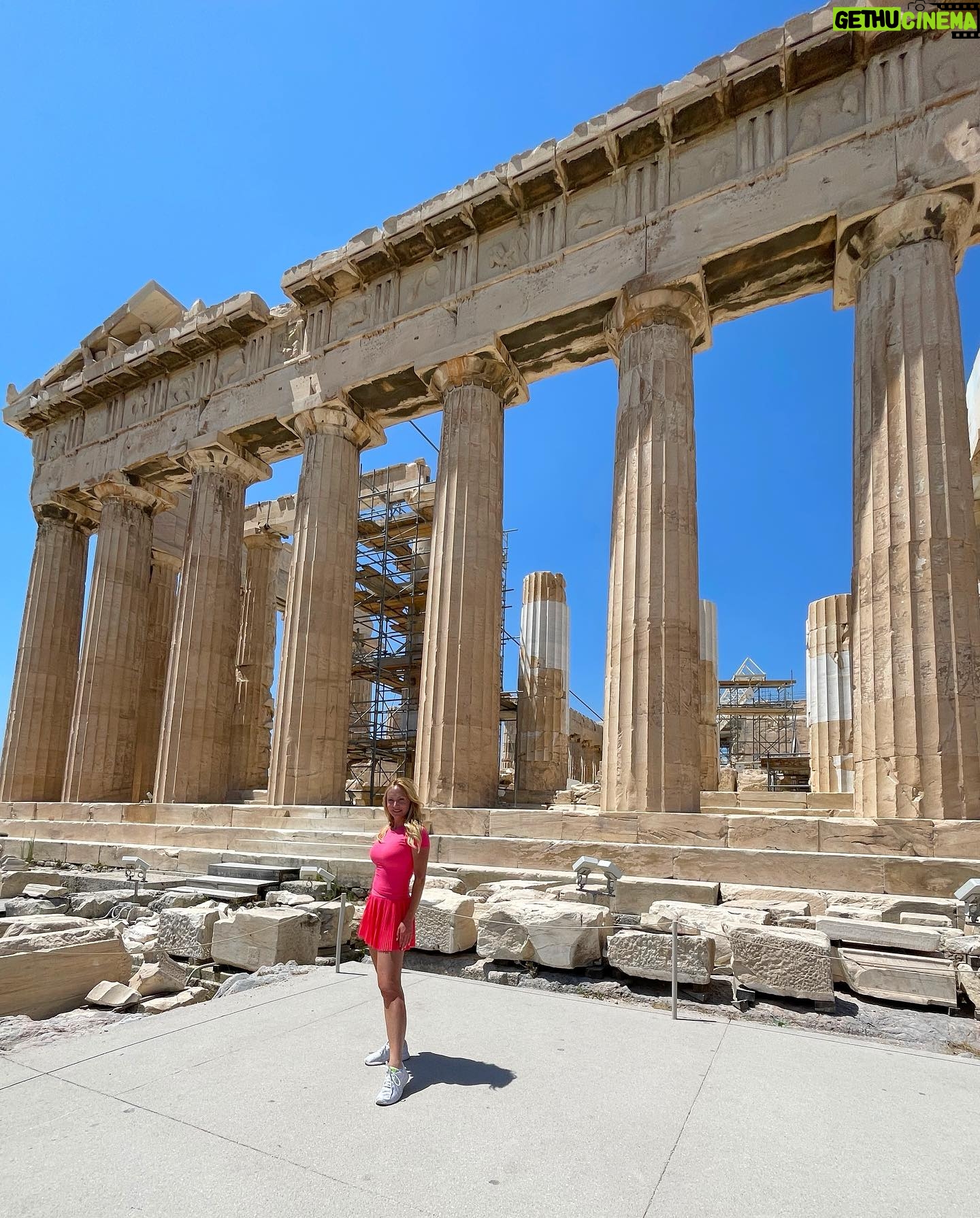 Camille Anderson Instagram - Acropolis Barbies! 👱🏻♀️👧🏻 Athens was a beautiful experience… culturally rich, loved seeing Acropolis, walking through the city streets, and enjoying the views from our hotel rooftop. The video on the last slide gives a great perspective. 🏛️Have you been? I’d love to hear your thoughts! ⬇️ Last stop Paris! …. #athens #greece🇬🇷 #acropolis #happy13thmonth_fu