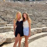 Camille Anderson Instagram - Visiting Nafplio, Greece and the Theatre of Epidaurus, which was built in 500 BC. 🤯 Famous for the acoustics, concerts are still held here! Last slide for the on site museum with statues from 120 AD. What an experience! We are mesmerized. Thank you to my dear friends @celebritycruises for taking such good care of us! #nafplio #greece🇬🇷 #happy13th