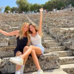 Camille Anderson Instagram - Visiting Nafplio, Greece and the Theatre of Epidaurus, which was built in 500 BC. 🤯 Famous for the acoustics, concerts are still held here! Last slide for the on site museum with statues from 120 AD. What an experience! We are mesmerized. Thank you to my dear friends @celebritycruises for taking such good care of us! #nafplio #greece🇬🇷 #happy13th