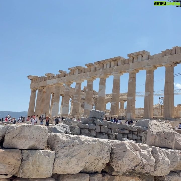 Camille Anderson Instagram - Acropolis Barbies! 👱🏻♀️👧🏻 Athens was a beautiful experience… culturally rich, loved seeing Acropolis, walking through the city streets, and enjoying the views from our hotel rooftop. The video on the last slide gives a great perspective. 🏛️Have you been? I’d love to hear your thoughts! ⬇️ Last stop Paris! …. #athens #greece🇬🇷 #acropolis #happy13thmonth_fu
