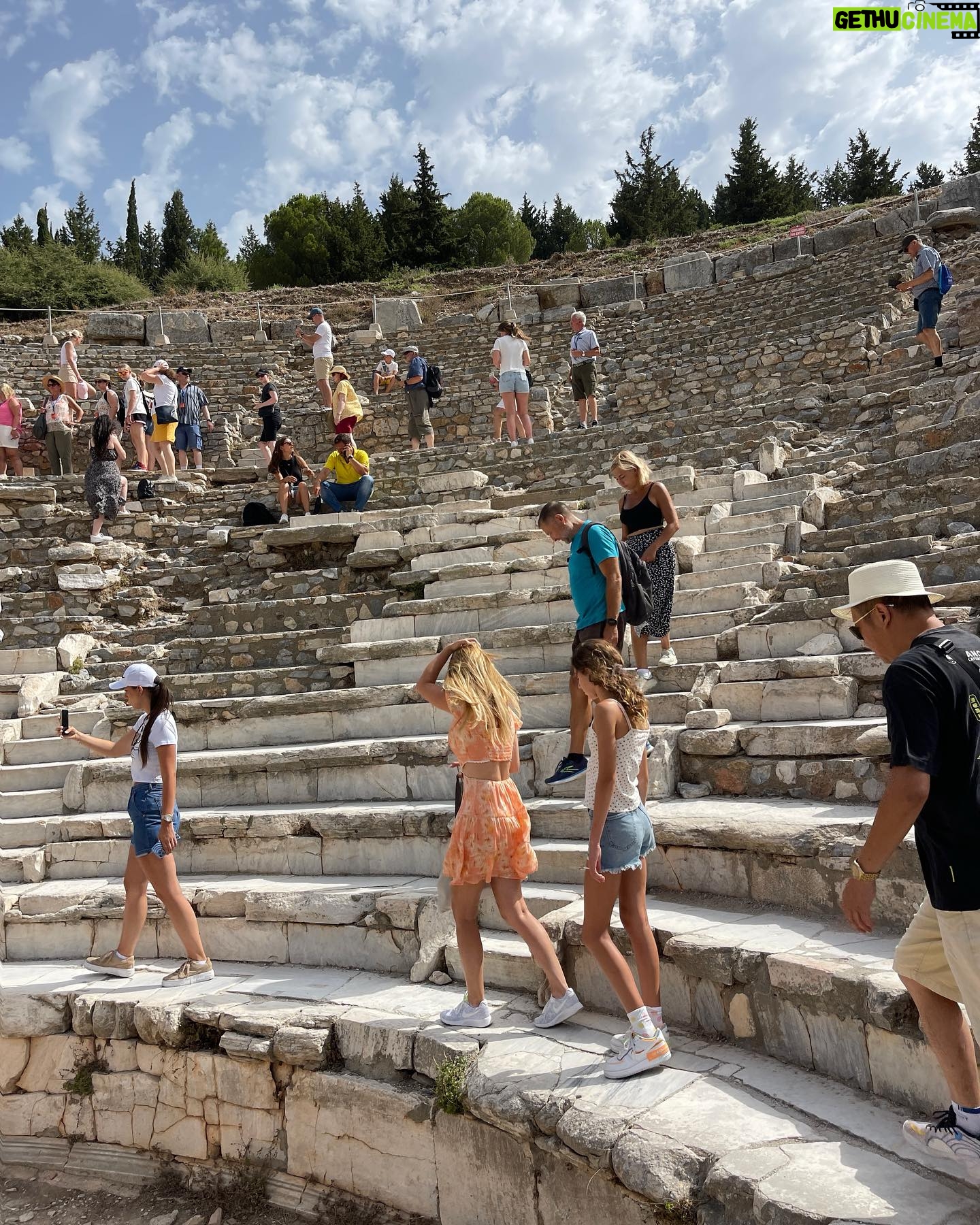 Camille Anderson Instagram - Turkey 🇹🇷 One of the more interesting places I’ve traveled to! We spent time in Kusadasi and toured the ancient city of Ephesus, along with Virgin Mary’s final home. Interesting Facts: 🔴Ephesus was constructed in 6th century BC, and its excavated remains reflect centuries of history, from classical Greece to the Roman Empire. It was once the second largest city of the Roman Empire and was an important trading hub. 🔴The Temple of Artemis is one of the Seven Wonders of the World. Ephesus is even referenced several times in the Bible. 🔴Mary, mother of Jesus, spent her last days near Ephesus. We visited Mary’s house nearby. It was really moving to experience such an important piece of history, first hand. 🔴 Pictured: Temple of Artemis, Ephesus Stadium (for sports activities, ceremonies and wild animal fights!), Goddess Nike, their toilette system-wild!, medical symbol (same as what we use today), Virgin Mary’s House plus our candle lighting and prayer placement ➡️ Thank you to our fantastic guide, Eda. Did you know that in Turkey, in order to be a guide, you must have a university degree in the specialty, speak multiple languages, and have proper licensing!? ➡️ I hope you enjoyed your history lesson! Xo
