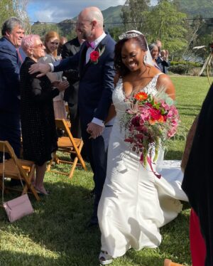 Camille Winbush Instagram - This is the story of how I took all the flowers and maybe sprained my big toe at @gabriellegumbs wedding…Swipe for a great time