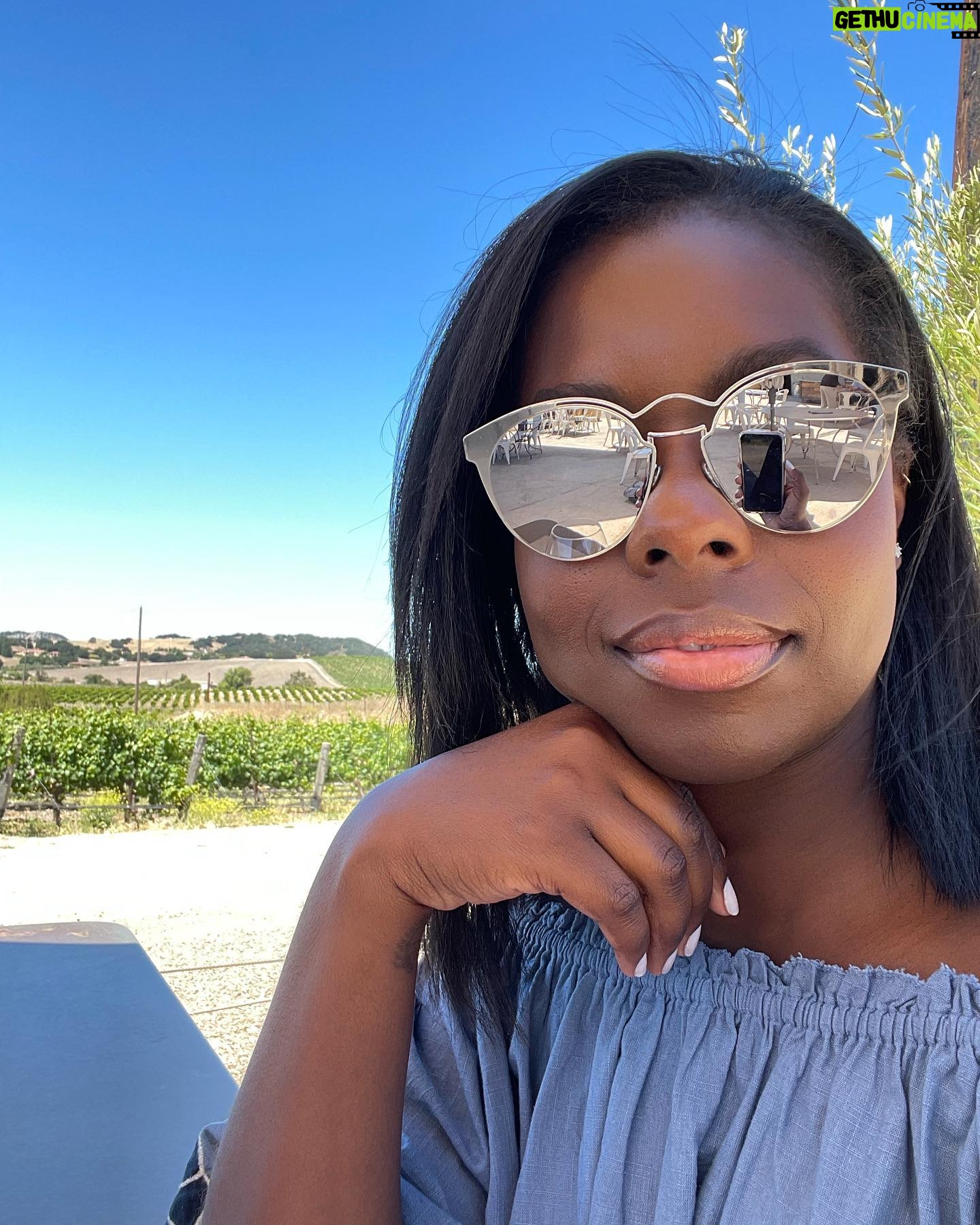 Camille Winbush Instagram - Oh hey guys. I went to 4 wineries in one day but I don’t remember being at the 4th one because wine. Cheers! 🍷
