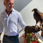Candice Bergen Instagram - Handler with hawk to scare away aggressive seagulls at breakfast. Hotel Danieli. Venice