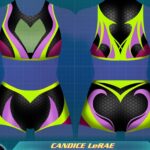 Candice LeRae Instagram - When I started wrestling I couldn’t afford gear. My Mom knew how to sew & I asked her to make gear for me. I’d buy fabric and she’d work her magic. After a couple years of helping and watching her, I learned how to make it myself. I’ve made my own gear for the majority of my 20 wrestling career. Including all of my gear I ever wore in NXT (excluding some sweet sets of entrance wings and vests). Well… now I’m a Mom. I want to be present with Quill and Pawdmé when I’m home from work. I didn’t think I’d be able to design or make myself new gear anytime soon. Johnny surprised me and has some designed by @davenpoe and made by @maineventgear AND…. It’s Maleficent inspired. I did add a little pixie dust and a hidden Mickey (for my fellow Disney nerds out there). It was an absolute “Cinderella going to the ball” set of gear. 💙🤍✨