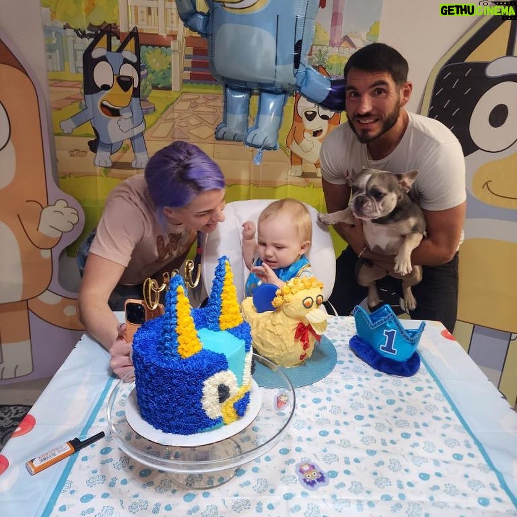 Candice LeRae Instagram - There is so much I could say, but the bottom line is that I couldn’t do it without you. You helped me create a LIFE and a family I never dreamed of. Thank you for being the Bandit to my Chilli and (more importantly) the 🎶DAD🎶 to our Bluey and Bingo (even though Pawdme is totally a Muffin). Happy Father’s Day @johnnygargano 🧡💛🩵💙