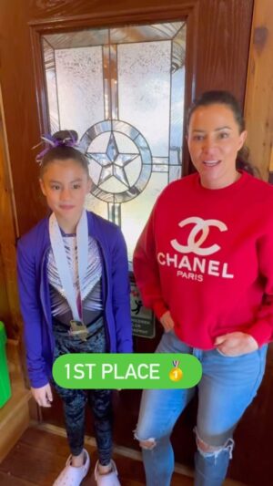 Candice Michelle Instagram - Gymnastics can be a hard sport. Especially as a parent. However I love the life lessons my kids learn through it. As a parent we all want our kids to win especially when they put the work in. Hours of work can end with one mistake and a fall. I went to the sidelines as she wanted to be sad and I said “ Strong mind, strong body!” Get back up on the next event. She blew us away. She refocused, sucked up the pain and nailed her floor routine getting her first gold medal! 🥇 In life everyday I’ve been feeling this. She is a reminder to me to get back up over and over again and take my gold! If you’ve fallen you too can do this. It’s a choice to get back up and keep fighting! I Tag you in….