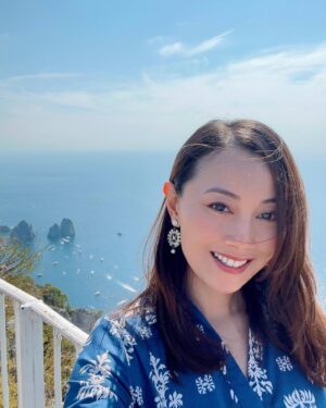Candy Yuen Instagram - The final part of my Capri travel video is on my YouTube now, link in bio. I went to the higher region of Capri called Anacapri, and took the chair lift to the peak of Monte Solaro. The whole experience was pretty surreal because I do have a fear of height and the seat was a single seat, so I got to savour quite a few different emotions throughout that morning ride for 30 minutes, which was a concoction stronger than any morning espresso. #italy #capri #sea #panorama #travel