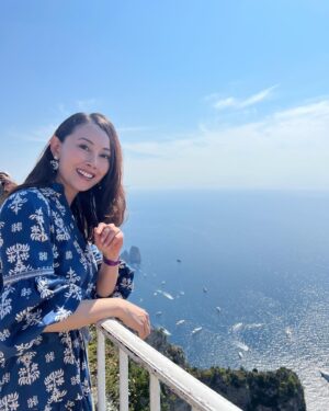 Candy Yuen Instagram - The final part of my Capri travel video is on my YouTube now, link in bio. I went to the higher region of Capri called Anacapri, and took the chair lift to the peak of Monte Solaro. The whole experience was pretty surreal because I do have a fear of height and the seat was a single seat, so I got to savour quite a few different emotions throughout that morning ride for 30 minutes, which was a concoction stronger than any morning espresso. #italy #capri #sea #panorama #travel