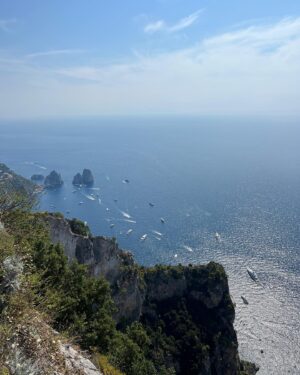 Candy Yuen Instagram - The final part of my Capri travel video is on my YouTube now, link in bio. I went to the higher region of Capri called Anacapri, and took the chair lift to the peak of Monte Solaro. The whole experience was pretty surreal because I do have a fear of height and the seat was a single seat, so I got to savour quite a few different emotions throughout that morning ride for 30 minutes, which was a concoction stronger than any morning espresso. #italy #capri #sea #panorama #travel