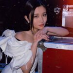 Candy Wong Ka Ching Instagram - 為呢條短暫出場嘅裙開個po☁️ Thank you our team 🤍 Make up: @janicew_mua Hair: @collarhairstudio Styling: @danitorial 📸: @kristywailing